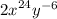 {2x}^{24} {y}^{ - 6}