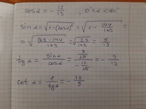 Відомо, що = , 0°<a<180°. Знайдіть , , .