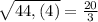 \sqrt{44,(4)}=\frac{20}{3}