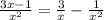 \frac{3x-1}{x^2} = \frac{3}{x} - \frac{1}{x^{2}}