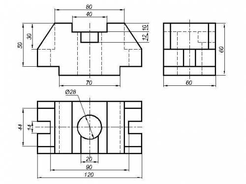 найти 3 вида этого чертежа