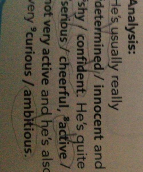 3. Look at the descriptions of the faces below. Use the Face Reading Guide and choose the best words