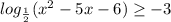 log_{\frac{1}{2} }(x^{2} -5x-6)\geq -3