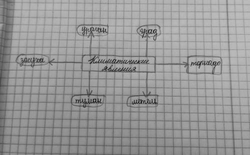 Составьте кластер “Климатические явления