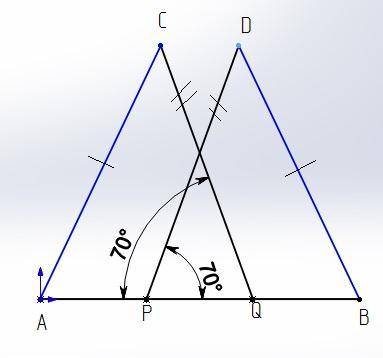 Отрезок прямой АВ точками Р и Q делится на три равные части, причем A–P–Q. По одну сторону от прямой