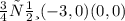 Корни( - 3 ,0)(0,0)