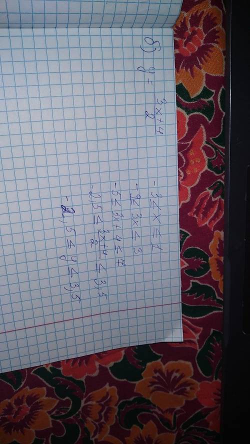 Область определения заданной формулой а) 1) y=9x-2 2) y=x/x+3 б) область значения функции y=3x+4/2 н