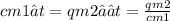 cm1∆t= qm2→∆t= \frac{qm2}{cm1}