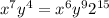 x^7 y^4=x^6y^92^{15}