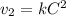 v_2 = kC^2