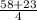 \frac{58+23}{4}