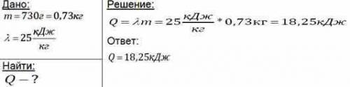 Сколько энергии выделится при кристаллизации и охлаждении свинцовой пластинки массой 730 г, если её