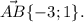 \vec {AB} \{-3; 1\}.