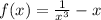 f(x) = \frac{1}{ {x}^{3} } - x