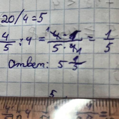 Марат купил дыню массай 4кг. и заплатил 20 4/5 тенге. сколько стоит один кг дыни