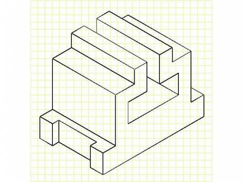 Построить третью проекцию и начертить изометрию!
