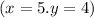 (x = 5.y = 4)