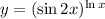 y=(\sin2x)^{\ln x}