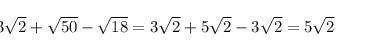 3 корень из 2 плюс корень из 50 минус корень из 18