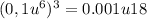 (0,1u {}^{6} ) {}^{3} = 0.001u18