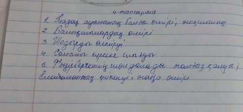 4-тапсырма. Үзінділерді негізге ала отырып, шығарманың композициялық құрылымын анықтаңдар. 1. Оқиған