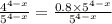 \frac{ {4}^{4 - x} }{ {5}^{4 - x} } = \frac{0.8 \times {5}^{4 - x} }{ {5}^{4 - x} }