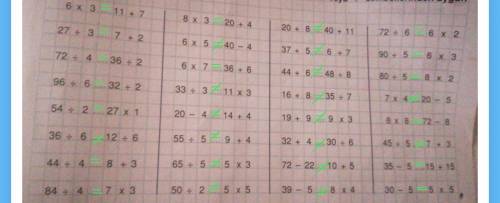 50) Aşağıdaki matematiksel ifadeler arasındaki boşluklara eşittir işaretini veya eşit değildir işare