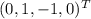 (0,1,-1,0)^T