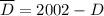 \overline{D}=2002-D