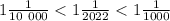 1\frac{1}{10\ 000}