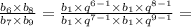 \frac{b_{6} \times b_{8} }{b_{7} \times b_{9} } = \frac{b_{1} \times {q}^{6 - 1} \times b_{1} \times {q}^{8 - 1} }{b_{1} \times {q}^{7 - 1} \times b_{1} \times {q}^{9 - 1} } =