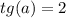 tg(a) = 2