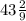 43\frac{2}{9}