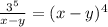 \frac{3^{5} }{x-y}=(x-y)^{4}