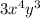 3 {x}^{4} {y}^{3} 