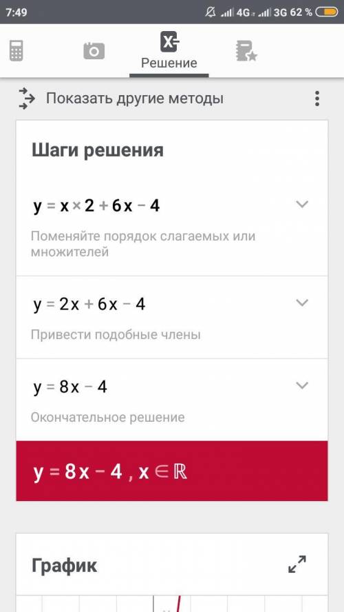 Найти монотонность функций . как решить без квадратного уравнения? y=x2 + 6x -4 y'= 2x+6x как дальше