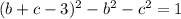 (b+c-3)^2 - b^2 - c^2 = 1