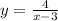 y=\frac{4}{x-3}