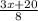  \frac{3x + 20}{8} 