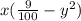 x(\frac{9}{100}-y^{2})