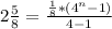 2\frac{5}{8} =\frac{\frac{1}{8}*(4^n-1)}{4-1}