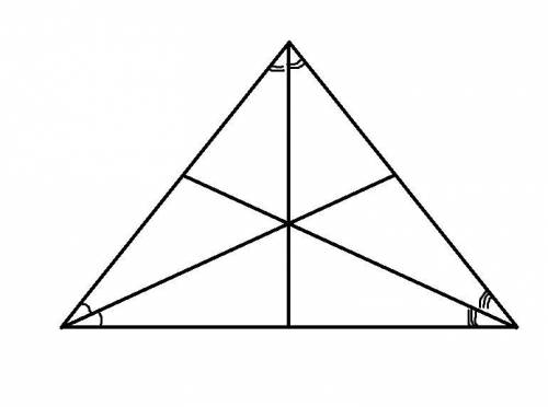 Дано трикутник побудуйте всі його бісектриси