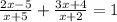 \(\frac{2x-5}{x+5}+\frac{3x+4}{x+2}=1\)