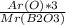 \frac{Ar(O)*3}{Mr(B2O3)}