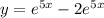 y=e^{5x}-2e^{5x}