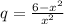 q=\frac{6-x^{2} }{x^{2} }