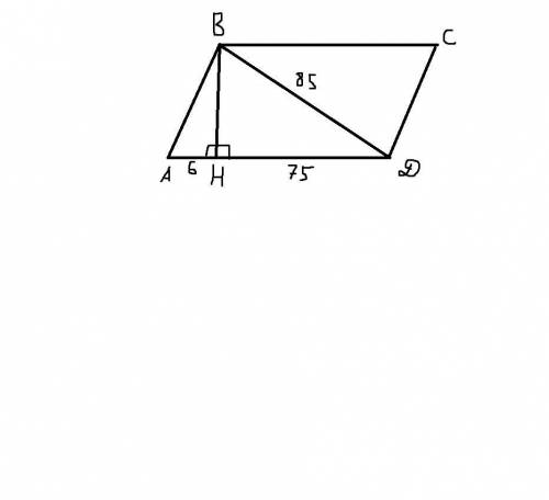 Высота  bh  параллелограмма  abcd  делит его сторону  ad  на отрезки&n