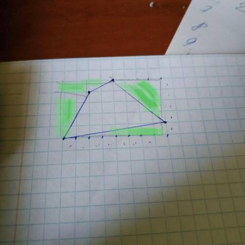 На клетчатой бумаге с размером клетки 1 x 1 изображен четырехугольник найдите его площадь