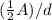 (\frac{1}{2}A)/d