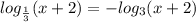 log_{\frac{1}{3}}(x+2)=-log_{3}(x+2)